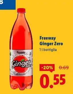 Lidl Freeway Ginger Zero offerta
