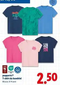 Lidl pepperts! T-shirt da bambini offerta