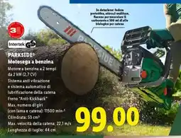 Lidl PARKSIDE Motosega a benzina offerta