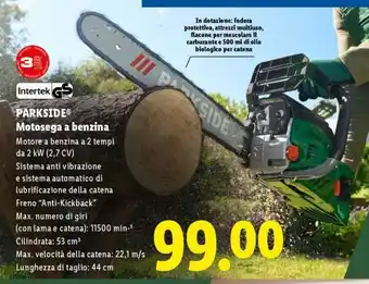Lidl PARKSIDE Motosega a benzina offerta