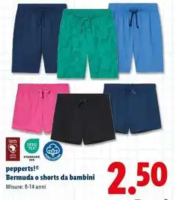 Lidl pepperts! Bermuda o shorts da bambini offerta