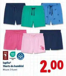 Lidl Lupilu Shorts da bambini offerta