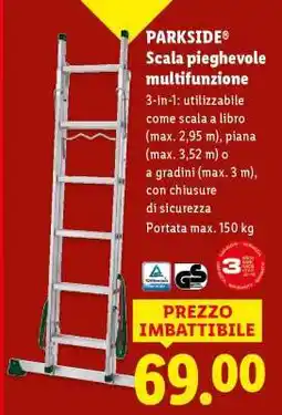 Lidl PARKSIDE Scala pieghevole multifunzione offerta