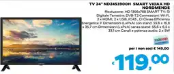 Coop TV 24” ND24S3900H SMART VIDAA HD NORDMENDE offerta