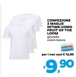Coop CONFEZIONE 3 MAGLIE INTIME UOMO FRUIT OF THE LOOM offerta