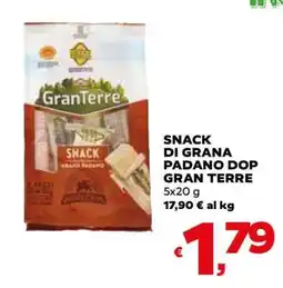 Coop SNACK DI GRANA PADANO DOP GRAN TERRE offerta