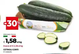 Coop CETRIOLI CORTI in vassoio offerta