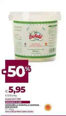 Coop MOZZARELLA DI BUFALA CAMPANA DOP BUFALÈ offerta
