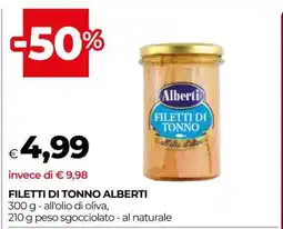 Coop Filetti di Tonno Alberti offerta