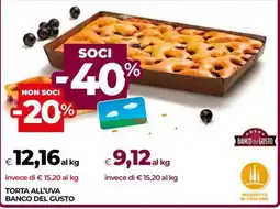Coop TORTA ALL'UVA BANCO DEL GUSTO offerta