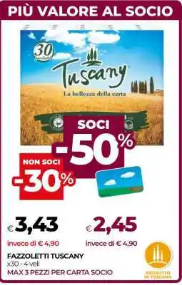 Coop Fazzoletti Tuscany offerta