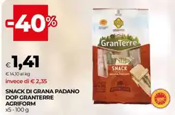 Coop SNACK DI GRANA PADANO DOP GRANTERRE AGRIFORM offerta