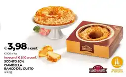 Coop CIAMBELLA BANCO DEL GUSTO offerta