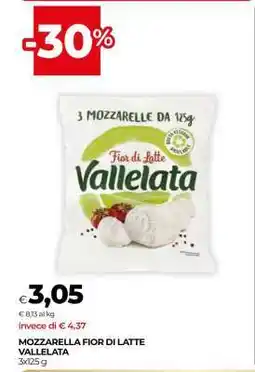 Coop MOZZARELLA FIOR DI LATTE VALLELATA offerta