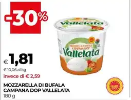 Coop MOZZARELLA DI BUFALA CAMPANA DOP VALLELATA offerta