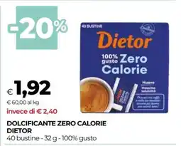 Coop DOLCIFICANTE ZERO CALORIE DIETOR offerta