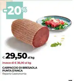 Coop CARPACCIO DI BRESAOLA PUNTA D’ANCA offerta