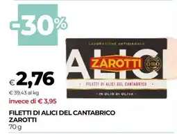 Coop Filetti di Alici del Cantabrico Zarotti offerta