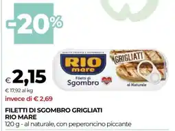 Coop FILETTI DI SGOMBRO GRIGLIATI RIO MARE offerta