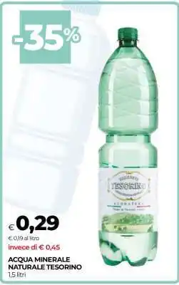 Coop ACQUA MINERALE NATURALE TESORINO offerta