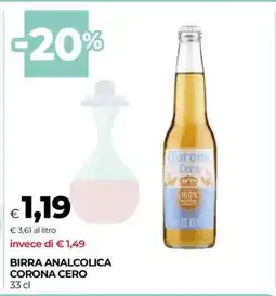 Coop BIRRA ANALCOLICA CORONA CERO offerta