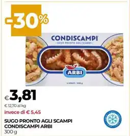 Coop SUGO PRONTO AGLI SCAMPI CONDISCAMPI ARBI offerta