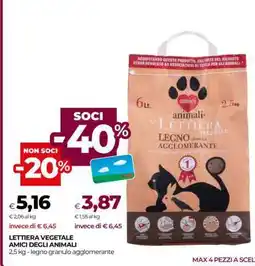 Coop LETTIERA VEGETALE AMICI DEGLI ANIMALI offerta