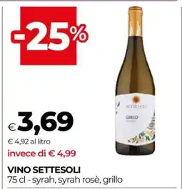 Coop VINO SETTESOLI offerta