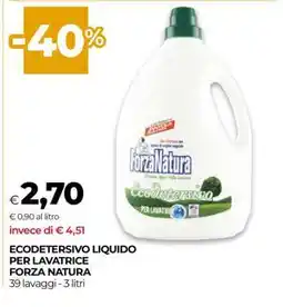 Coop ECODETERSIVO LIQUIDO PER LAVATRICE FORZA NATURA offerta