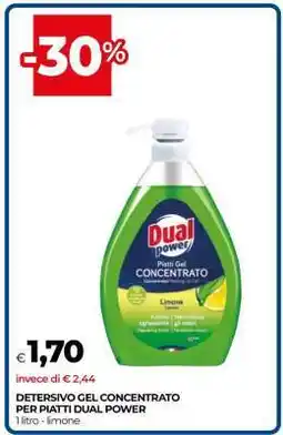 Coop DETERSIVO GEL CONCENTRATO PER PIATTI DUAL POWER offerta