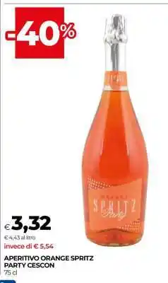 Coop APERITIVO ORANGE SPRITZ PARTY CESCON offerta