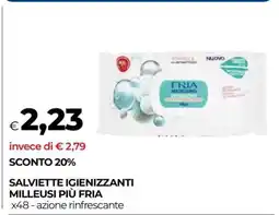 Coop SALVIETTE IGIENIZZANTI MILLEUSI PIÙ FRIA offerta