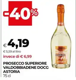 Coop PROSECCO SUPERIORE VALDOBBIADENE DOCG ASTORIA offerta