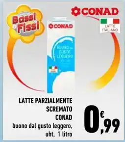 Conad LATTE PARZIALMENTE SCREMATO CONAD offerta
