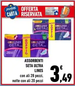 Conad Assorbenti Seta Ultra Lines offerta