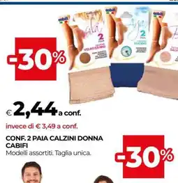 Coop CONF. 2 PAIA CALZINI DONNA CABIFI offerta