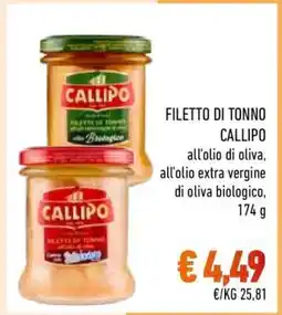 Conad FILETTO DI TONNO CALLIPO offerta
