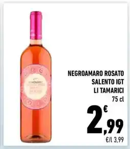 Conad NEGROAMARO ROSATO SALENTO IGT LI TAMARICI offerta