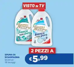 Acqua & Sapone SPUMA DI SCIAMPAGNA lavatrice 38 lavaggi offerta