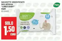 Panorama Salviette umidificate 98% acqua "linea baby" PAM offerta