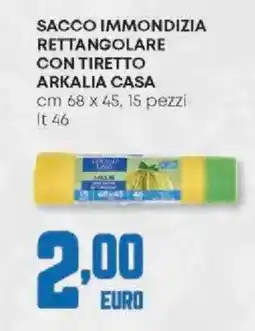 Panorama Sacco immondizia rettangolare con tiretto ARKALIA CASA offerta