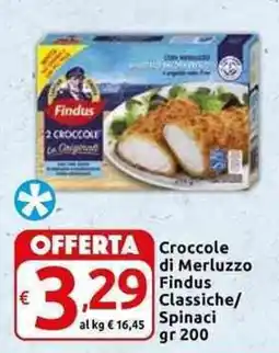 Carrefour Express Croccole di Merluzzo Findus Classiche/ Spinaci offerta