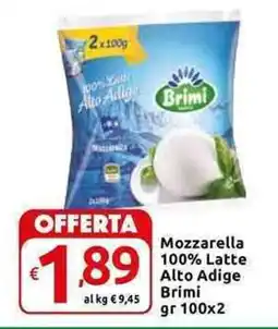 Carrefour Express Mozzarella 100% Latte Alto Adige Brimi offerta