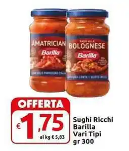 Carrefour Express Sughi Ricchi Barilla Vari Tipi offerta