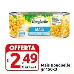 Carrefour Express Mais Bonduelle offerta