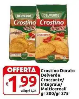 Carrefour Express Crostino Dorato Delverde Croccante/ Integrale/ Multicereali offerta