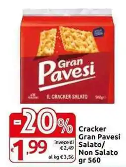 Carrefour Express Cracker Gran Pavesi Salato/ Non Salato offerta