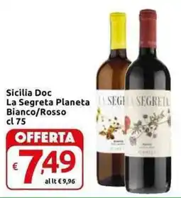 Carrefour Express Sicilia Doc La Segreta Planeta Bianco/Rosso offerta