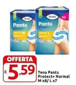 Carrefour Express Tena Pants Protect+ Normal M x8/Lx7 offerta