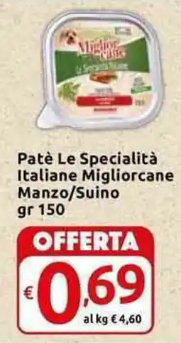 Carrefour Express Patè Le Specialità Italiane Migliorcane Manzo/Suino offerta